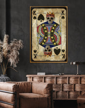 Load image into Gallery viewer, King and Queen of Spades Full Card Skullpture