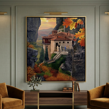 Load image into Gallery viewer, Meteora Greece in the fall sunset Limited Edition Fine Art Canvas