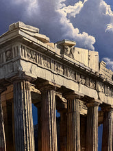 Load image into Gallery viewer, Moon lit Parthenon Greece Original Oil Painting on Canvas