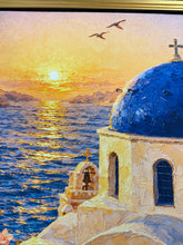 Load image into Gallery viewer, Santorini Light-Aegean  sunset Fine Art Canvas print