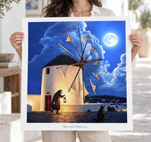 Load image into Gallery viewer, Moonlit Mykonos Limited Edition Fine Art Canvas
