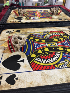 King and Queen of Spades Full Card Skullpture