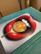 Load image into Gallery viewer, Melting Bitcoin Lips 3D Sculpture