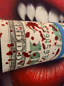 Limited Edition Blood Money 3D MONEY Sculpture