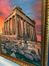 Load image into Gallery viewer, Acropolis Greece at Dusk Original Oil Painting on Canvas