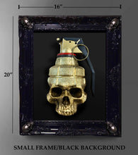 Load image into Gallery viewer, Small Skull Grenade 3D Framed Original Sculpture  Limited Edition  (#1 - #15))
