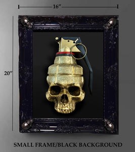 Small Skull Grenade 3D Framed Original Sculpture  Limited Edition  (#1 - #15))